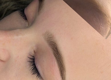 Close-up of expertly shaped brows at Lush Brows, Cleethorpes, England, GB, showcasing precision beauty work.