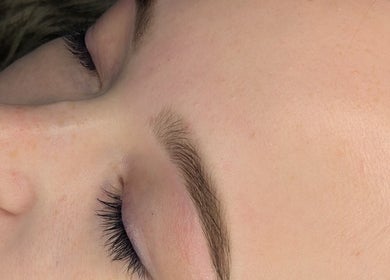 Close-up of expertly shaped brows at Lush Brows, Cleethorpes, England, GB.