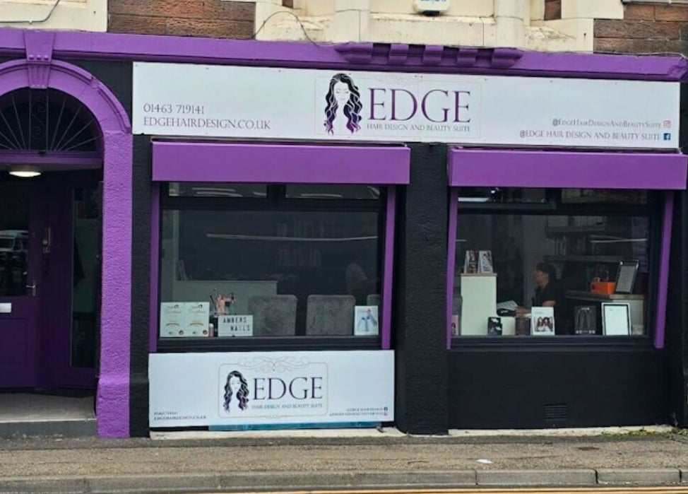 Anaya Beauty's charming purple-front salon in Inverness, Scotland, GB. Welcoming and stylish venue.