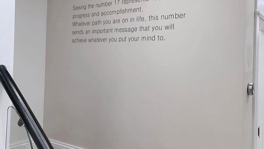 Inspirational quote on wall at Beauty by Chloe, Strabane, Northern Ireland, GB, promoting success and positivity.