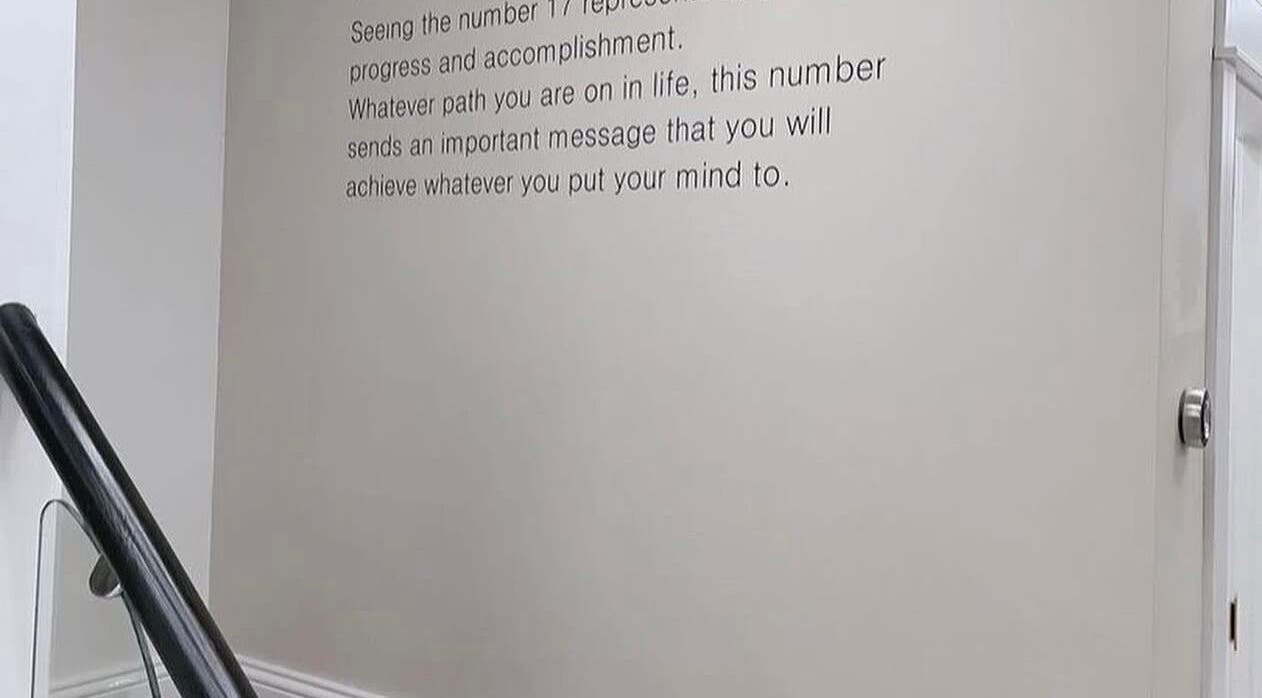 Inspirational quote wall at Beauty by Chloe, Strabane, Northern Ireland, GB. Encourages achievement and progress.