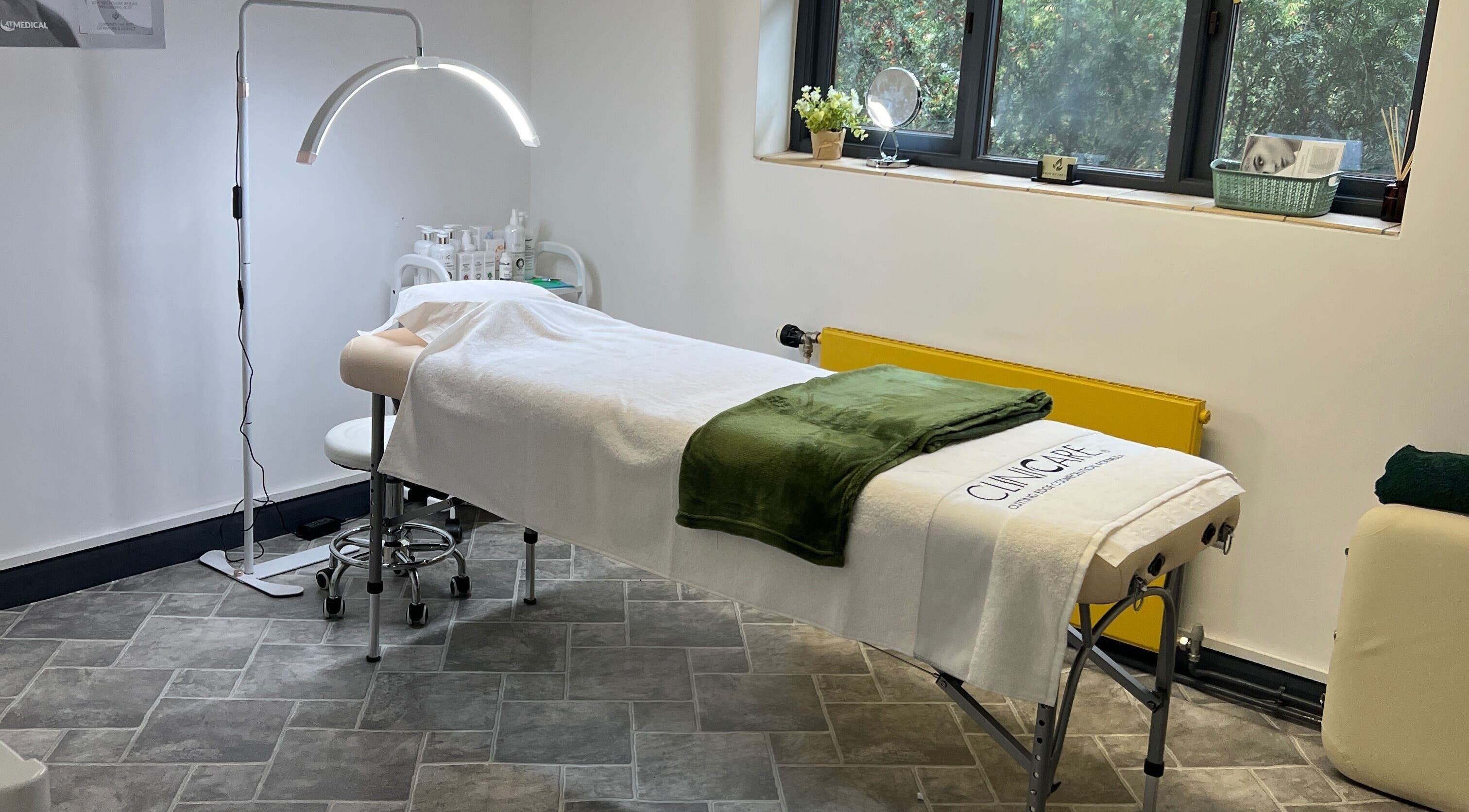 Tranquil treatment room at Skin Retreat By Charlotte, offering serene beauty services in Spalding, England, GB.