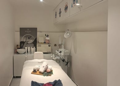 Relaxing treatment room at SHINE BRIGHT LADIES SALON, Abu Dhabi, AE offers a serene beauty experience.