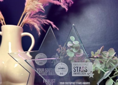 Beauty HQ award at Southport Stars 2024, featuring decorative vase, Southport, England, GB.