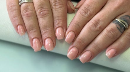 Manicured nails in soft pink at Polished Pearl, Bungay, England. Perfect for a polished look.