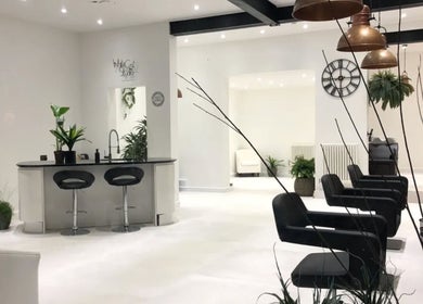 Beauty and aesthetics by Sammie-Lou Limited in Timba, Wales, GB featuring sleek, modern salon chairs and plants.