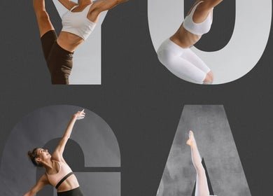 FITLIVE yoga studio in AE featuring dynamic yoga poses.