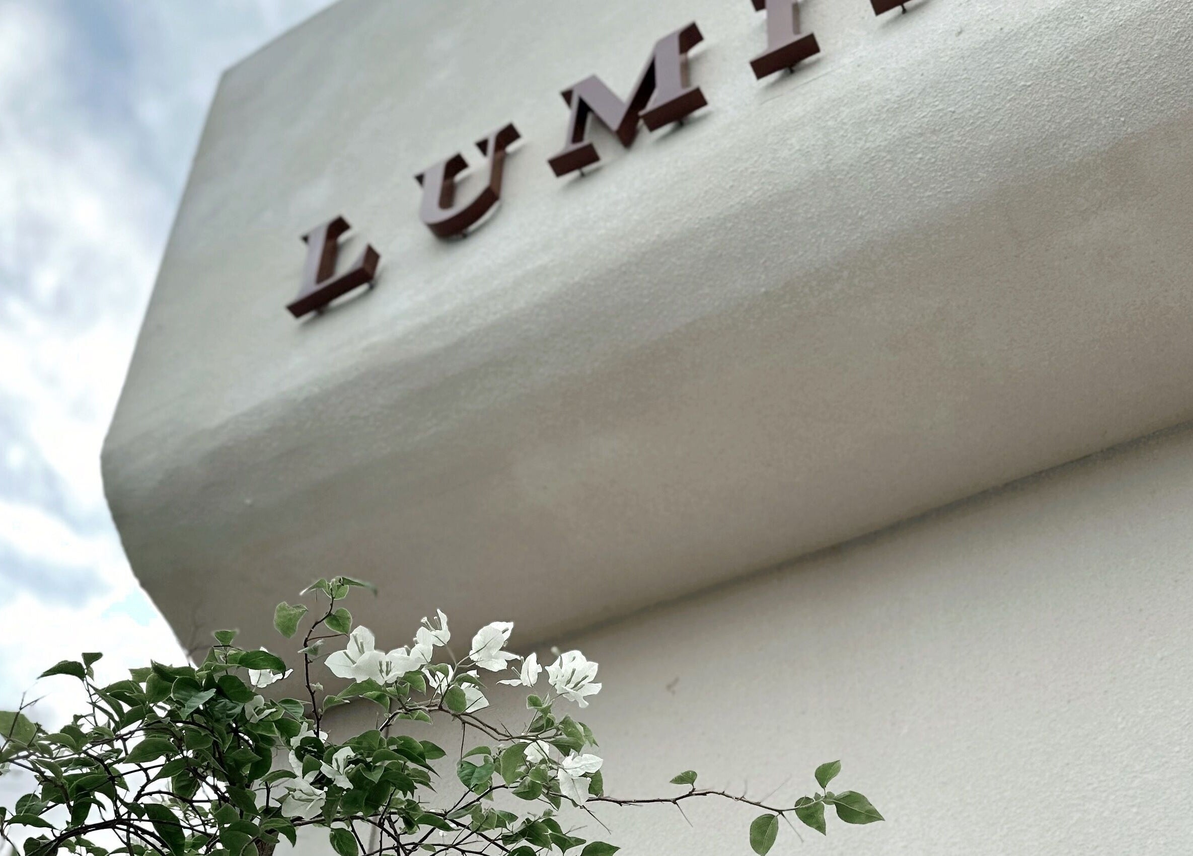 Luminee Spa entrance adorned with flowers in Bali, Bali, ID.
