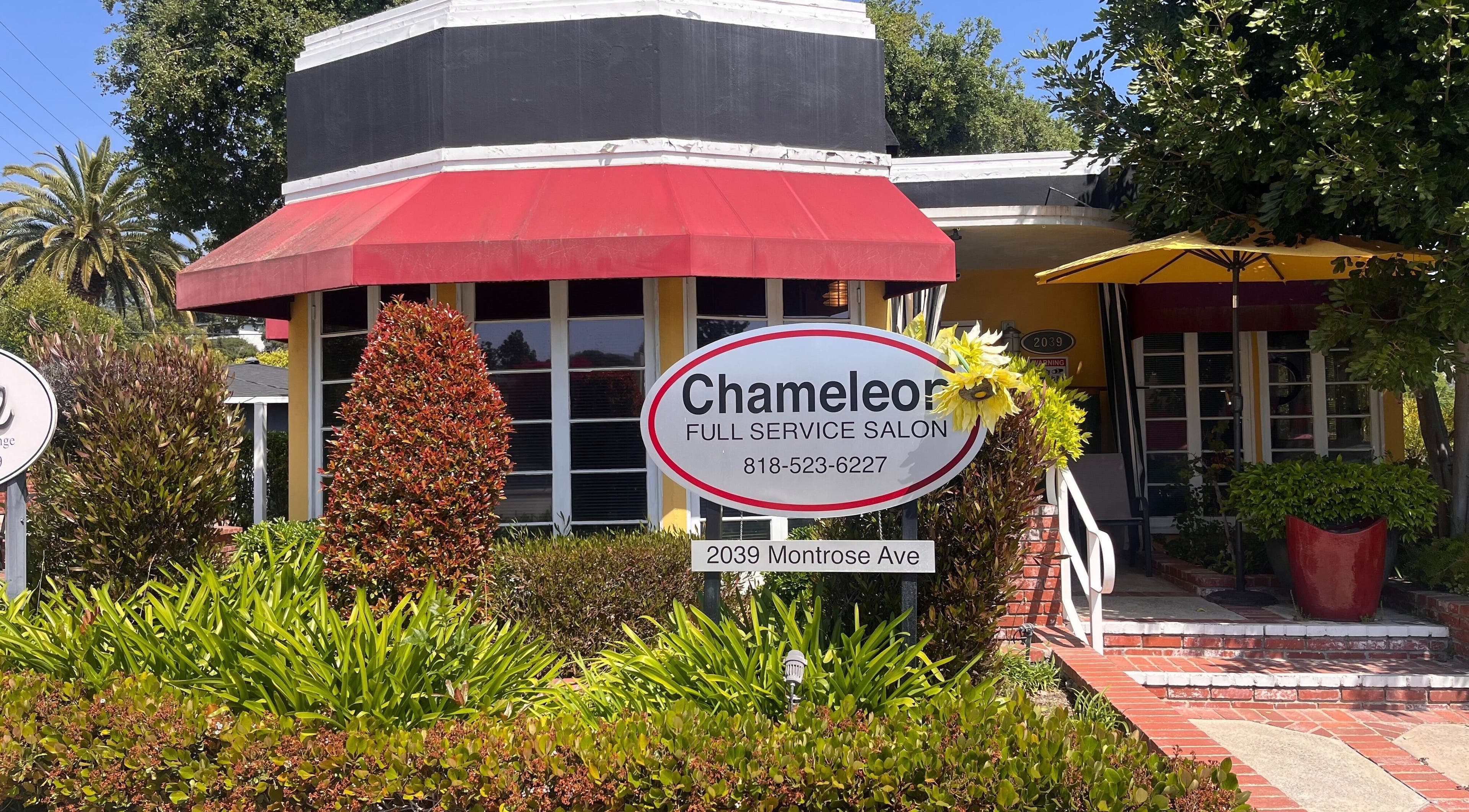 Front view of Studio DCV by Diana in La Crescenta-montrose, California, US with a vibrant garden entrance.