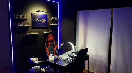 Dark Star Nail Bar's chic interior in Goonellabah, New South Wales, AU featuring a stylish manicure station.