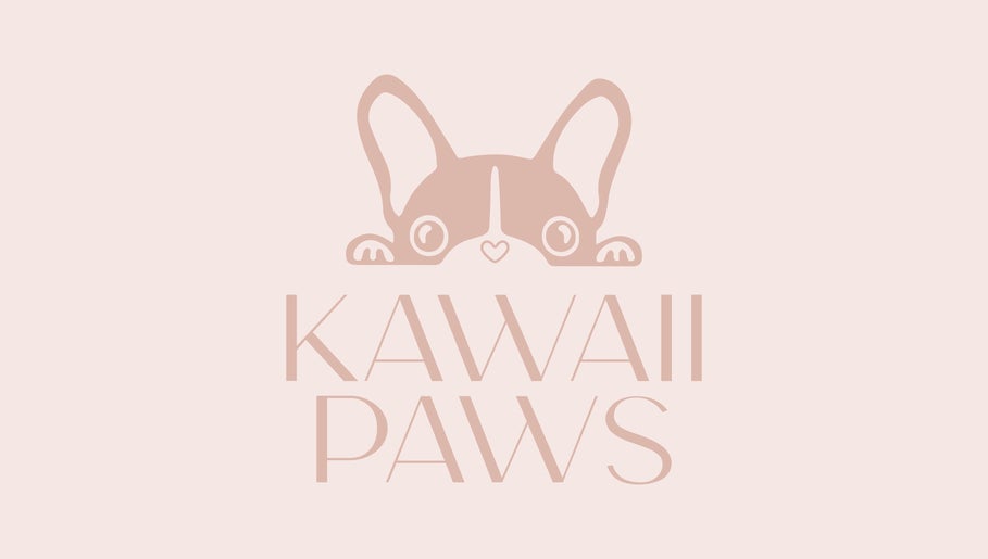 Stylized logo of Kawaii Paws, featuring cute animal ears, Newport, Queensland, AU.