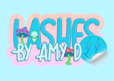 Colorful Lashes By Amy.D logo featuring mushrooms, located in Runcorn, England, GB.