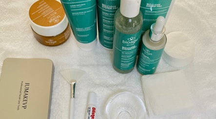 Skincare products and tools at Ândrea Damaceno, Roselands, New South Wales, AU, showcasing a serene setup.