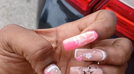 Intricate nail art design at Spa De Unique, Tillsonburg, Ontario, CA.