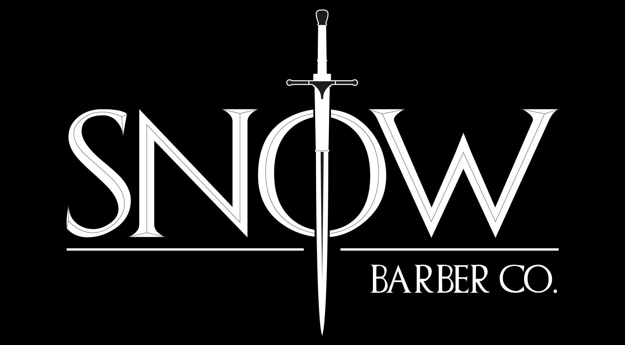 Logo de SNOW BARBER à Haguenau, Grand Est, FR. Design unique sur fond noir.