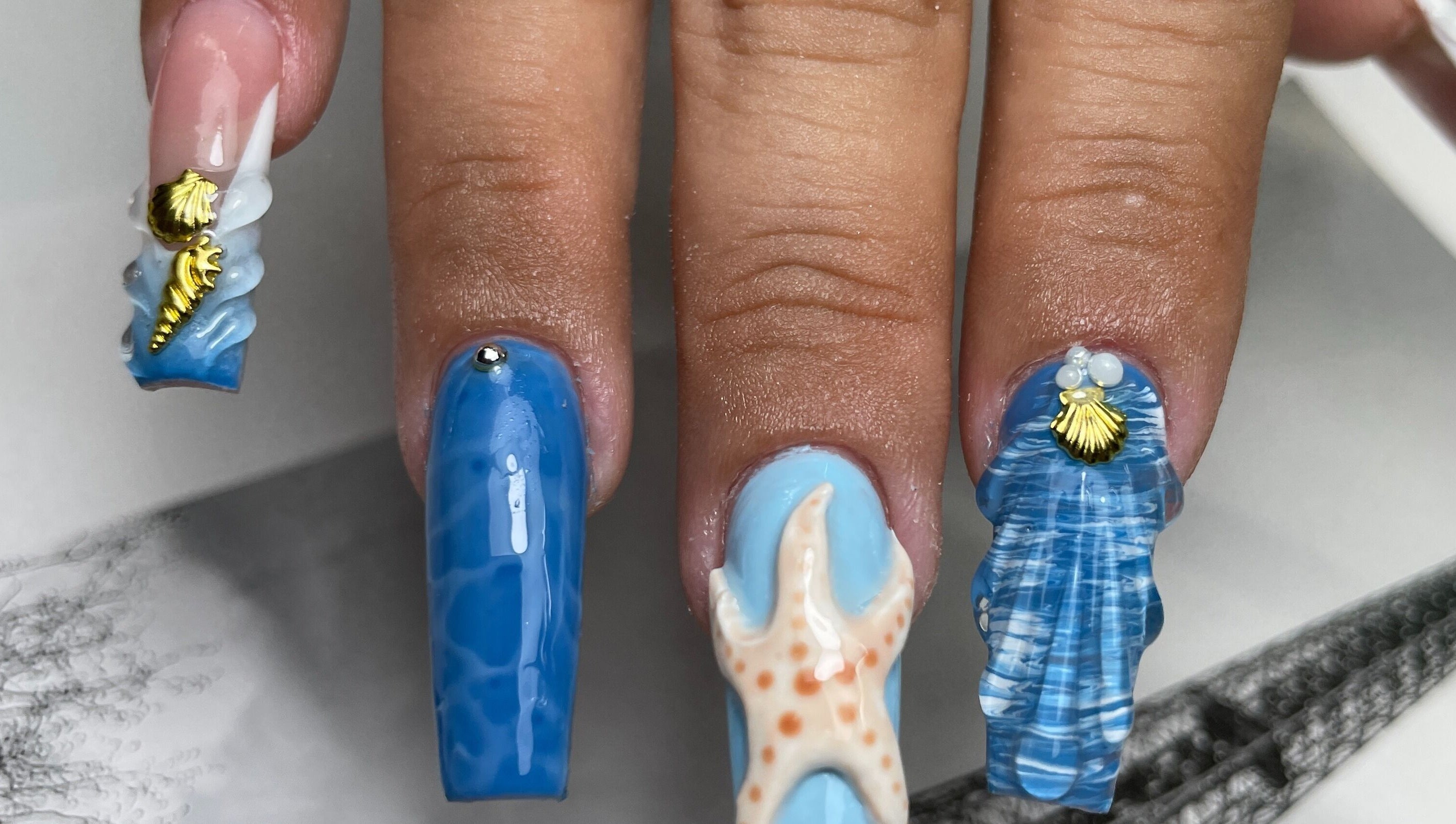 Manicura temática marina en My Stilo Salon, La Habana, La Habana, CU.