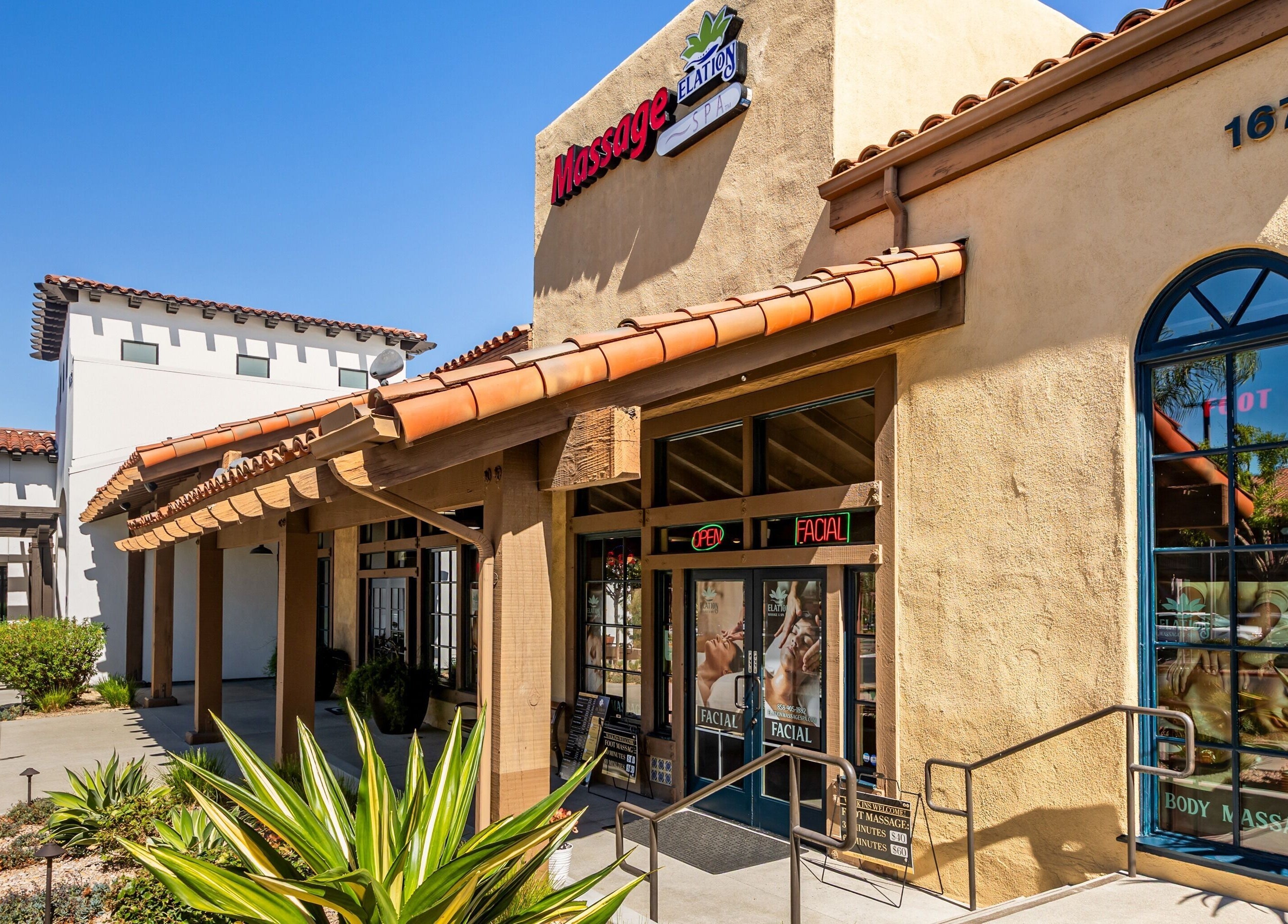 Front view of Elation Massage & Spa - San Diego, a serene wellness venue in San Diego, California, US.