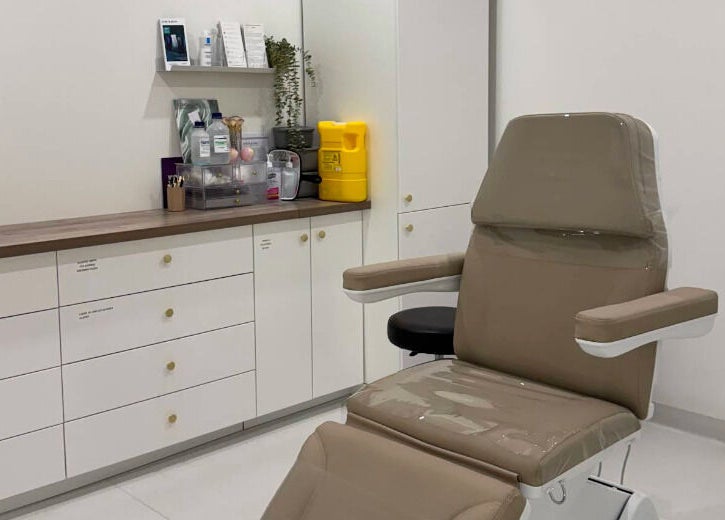 Modern treatment room at Glow Aesthetics Collective, Ingle Farm, South Australia, AU.