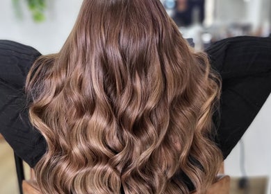Luxurious wavy hairstyle at Elvy Hair Design, Bacchus Marsh, Victoria, AU.