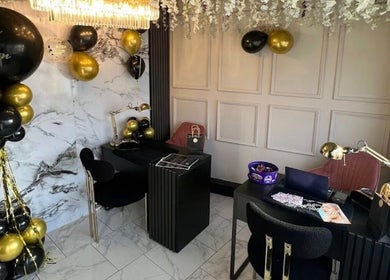 Elegant KLashes interior in Dublin featuring chic decor and plush seating.