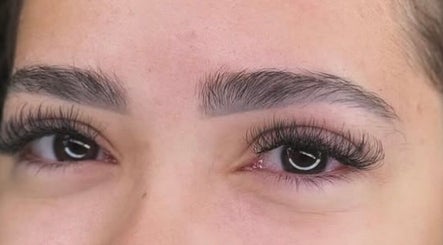 Close-up of expertly styled eyelashes at Karina Figueiredo, Brooklyn Park, South Australia, AU.