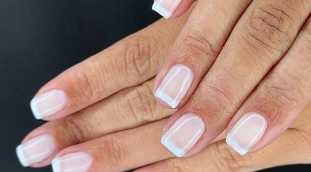 French manicure at Karina Figueiredo, Brooklyn Park, South Australia, AU.