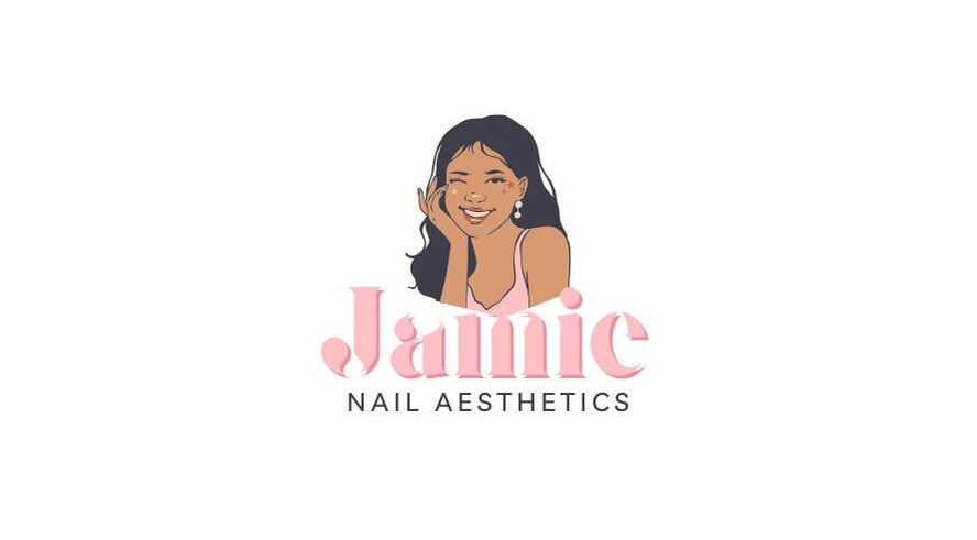 Logo of Nail Aesthetics by Jamie, Somerset West, Western Cape, ZA, featuring a smiling woman illustration.