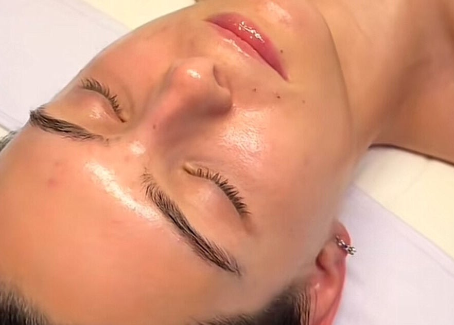 Client enjoying a facial treatment at The Facial Studio Trinidad, Diego Martin, Diego Martin Regional Corporation, TT.