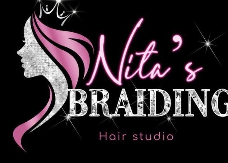 Nita’s Braiding logo with stylish text, located in Portsmouth, Saint John Parish, DM.