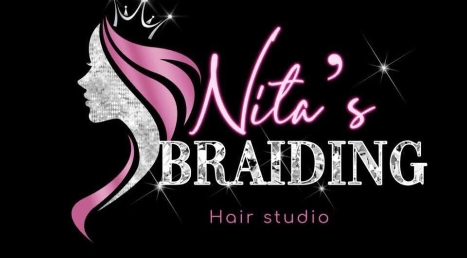 Nita’s Braiding logo with stylish text, located in Portsmouth, Saint John Parish, DM.