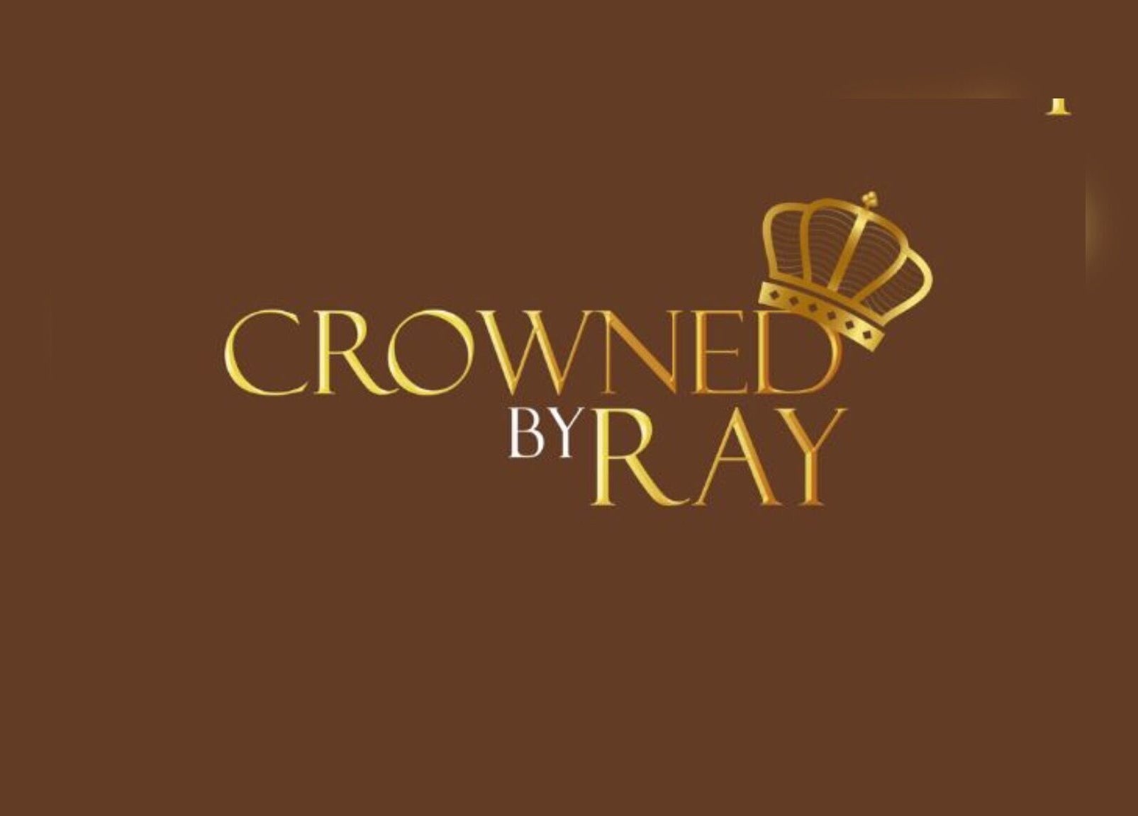 CrownedByRay logo featuring a golden crown on brown background, Coventry, England, GB.
