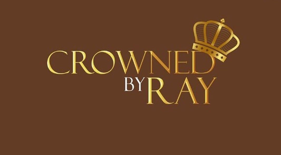 CrownedByRay logo with a golden crown on a brown background, Coventry, England, GB.