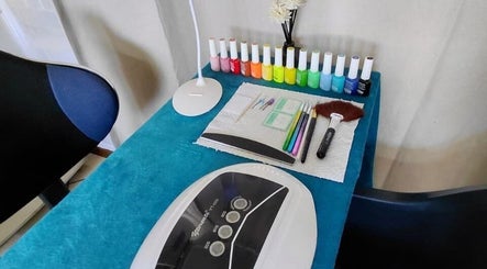 Colorful nail polish display at Nails By Shaaquila, Roodepoort, Gauteng, ZA.