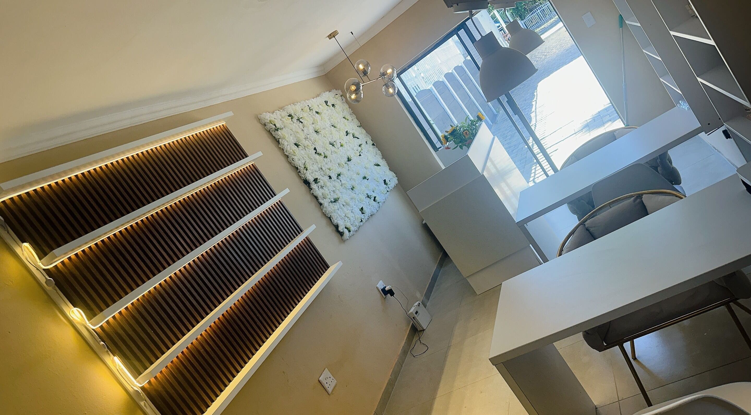 Interior of BU Aesthetics in Benoni, Gauteng, ZA showcasing modern decor and natural light.