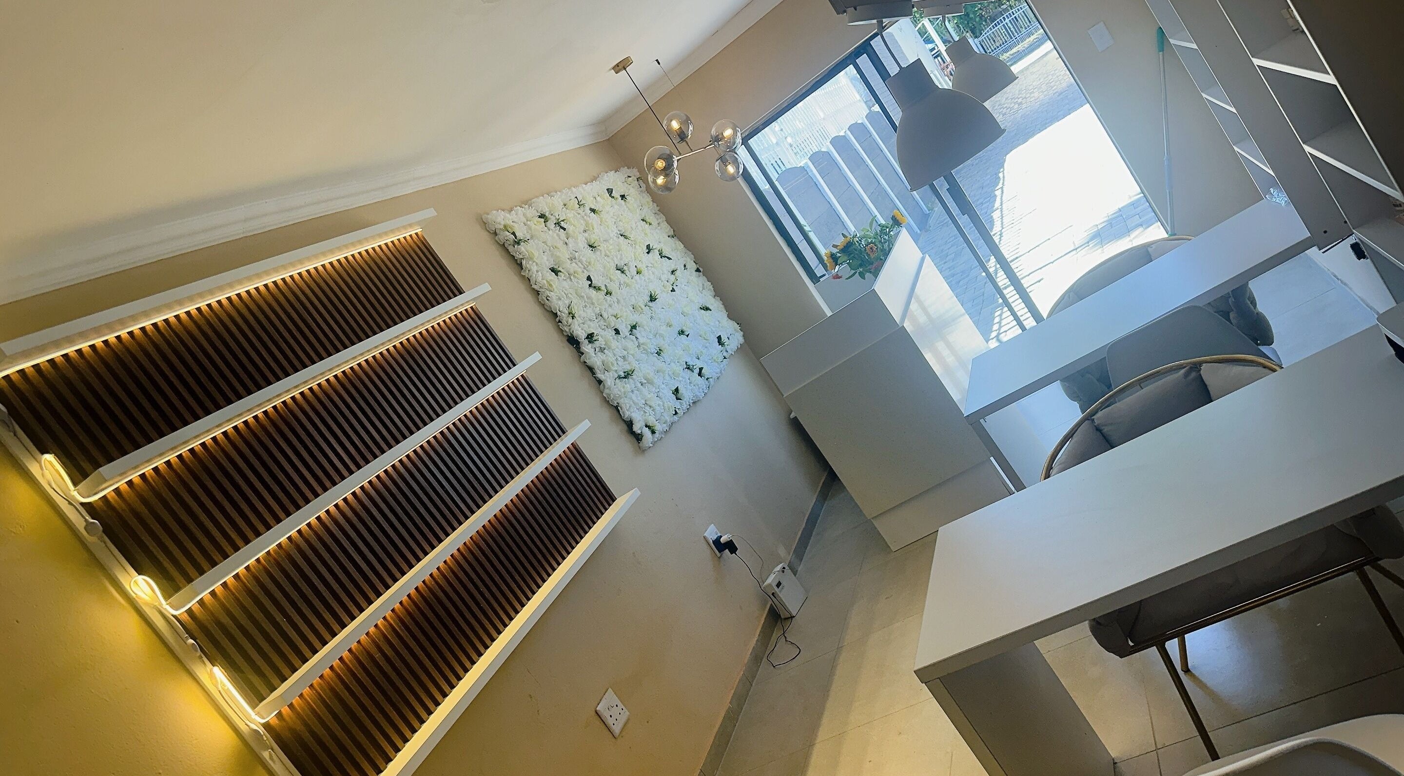 Interior of BU Aesthetics in Benoni, Gauteng, ZA showcasing modern decor and natural light.