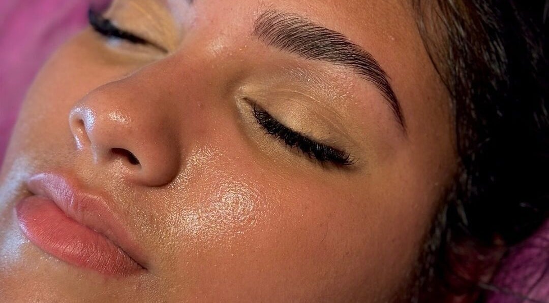 Close-up of perfectly styled lashes at Reign Lash and Brow, Georgetown, Demerara-mahaica, GY.