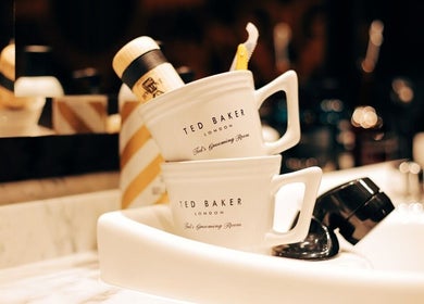 Luxury grooming tools at Mayfair - Avery Row, Ted's Grooming Room, London, England, GB.