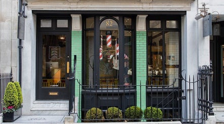 Exterior of Mortimer Street - Regents, Ted's Grooming Room in London, England, GB, featuring stylish decor.