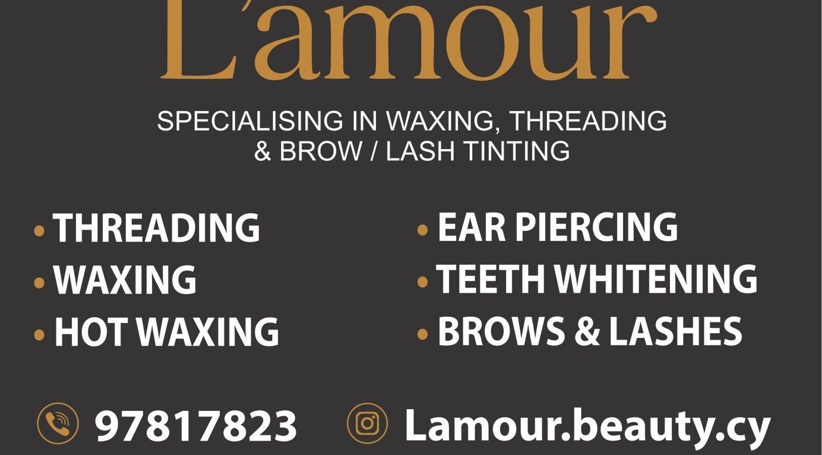 L’amour Beauty at Studio Figura offers threading, waxing, and more in Larnaca, CY.