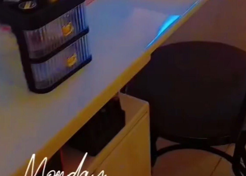 Nail technician workspace at TheBabesBarEsthetics.bb, Saint Michael, Saint Michael, BB, with organized supplies.