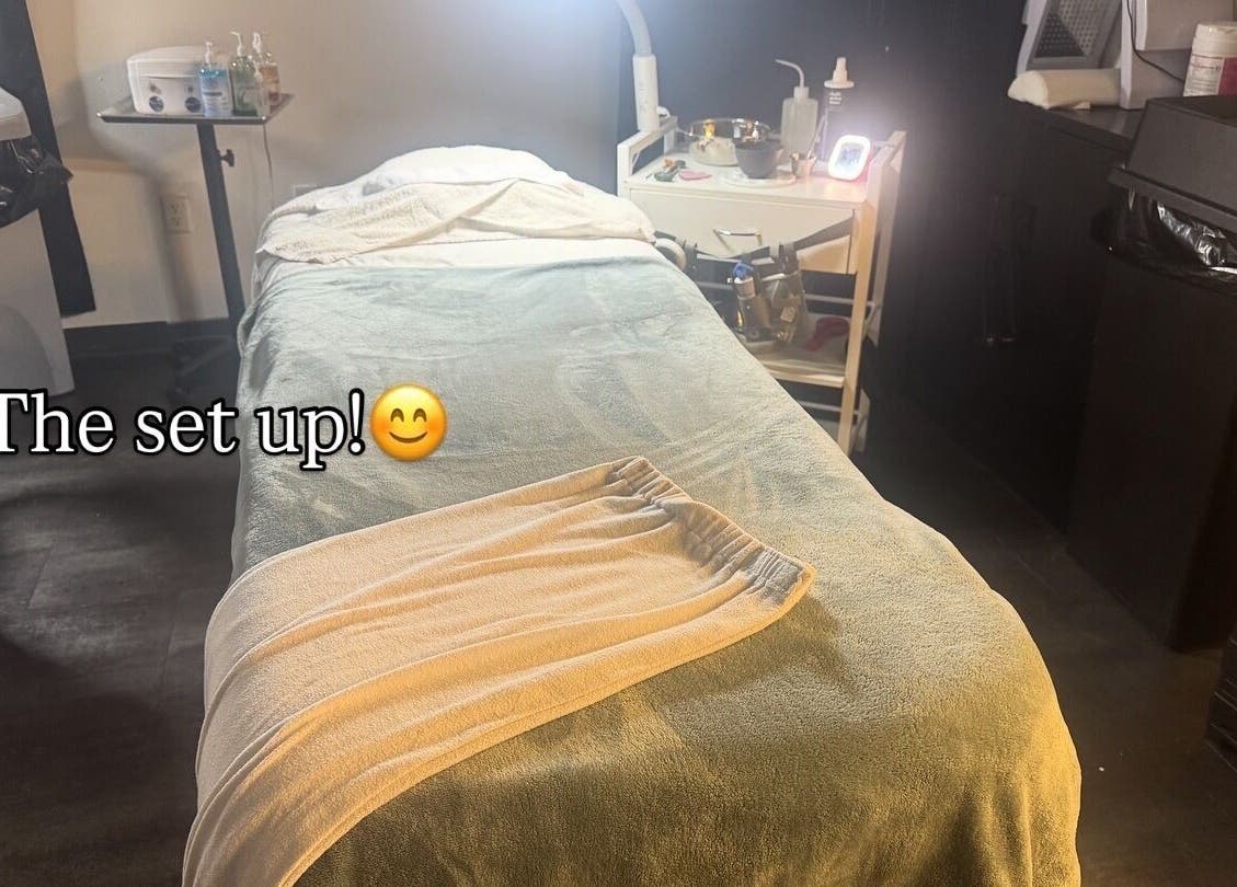 Serene spa setup at Esthetics by Kee in Baton Rouge, Louisiana, US, showcasing a relaxing treatment area.