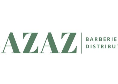 Logo de Lazaz barberie et distribution à Richelieu, Québec, CA, en vert sur fond blanc.