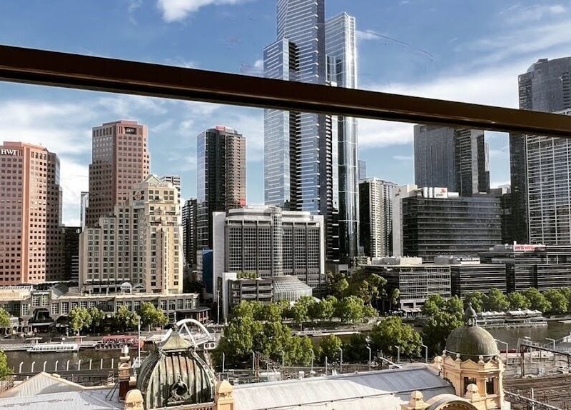 Panoramic view of Melbourne skyline from LashMap Beauty Studio, Melbourne, AU.