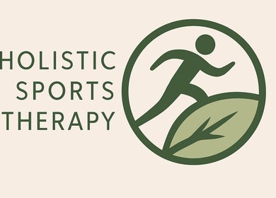 Holistic Sports Therapy logo, Castlewellan, Northern Ireland, GB featuring a running figure and leaf design.