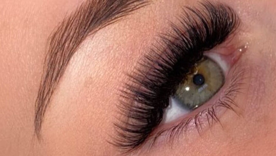 Close-up of expertly done lashes at Refined Beauty, Hereford, England, GB.