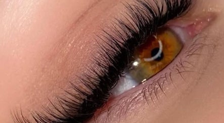 Close-up view of lush lashes at Refined Beauty, Hereford, England, GB.