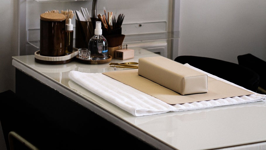 Elegant nail care setup at Nails by Stacey in Newcastle-under-Lyme, England, GB, showcasing tools and products.