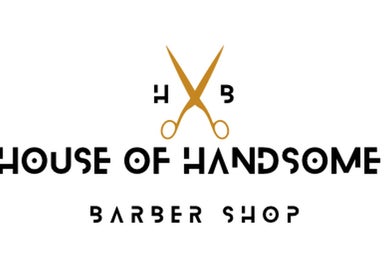 House of Handsome Barbershop logo featuring scissors icon, Pyrmont, New South Wales, AU.
