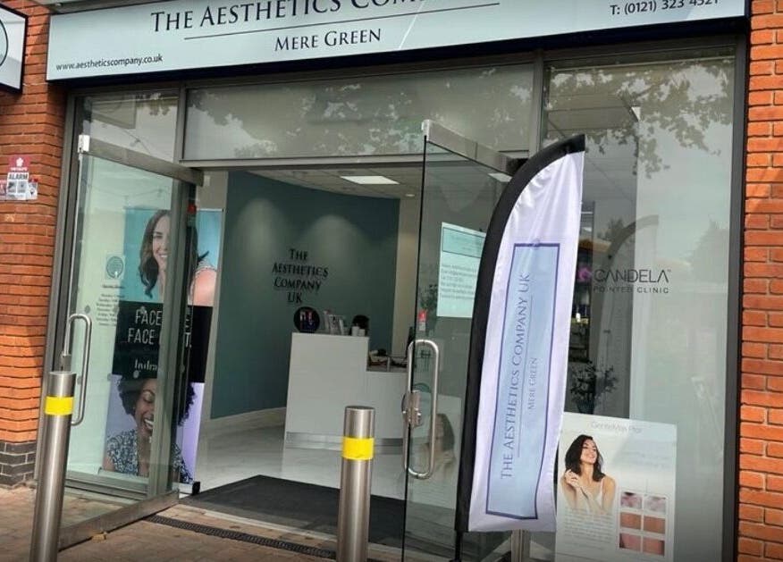 Classylovelash venue exterior in Birmingham, England, GB showing open glass doors and signage.