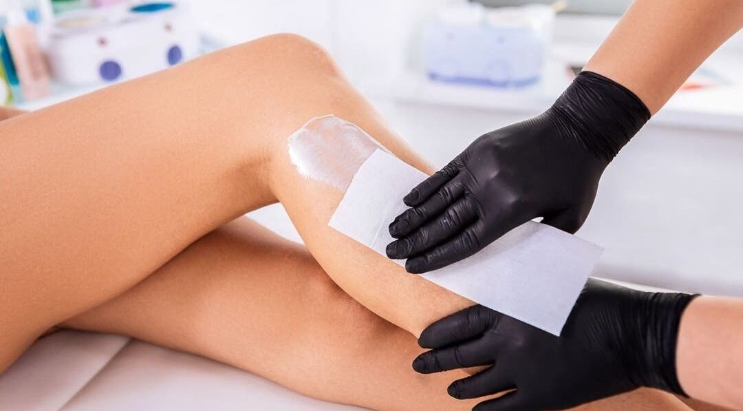 Leg waxing treatment at NUDE, London, England, GB highlighting expert care and smooth results.